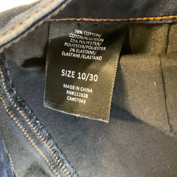 Tahari Women Skinny Jeans size 10 / 30 Navy Blue Mid Rise Stretch - Picture 10 of 12